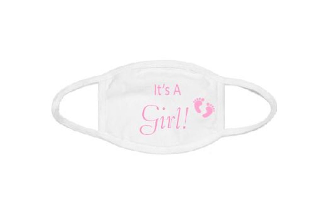 Face Mask It's a Boy It's a Girl White Face Mask Etsy