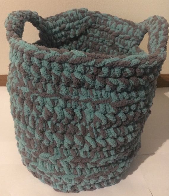 teal storage baskets
