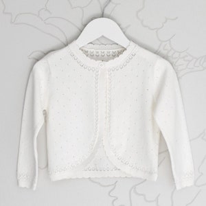 Flower girl bolero cardigan hotsell ivory