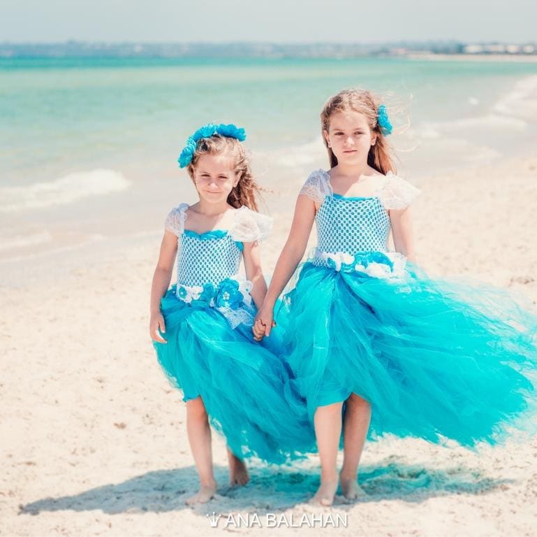 Flower Girl Dress TURQUOISE Modern ...