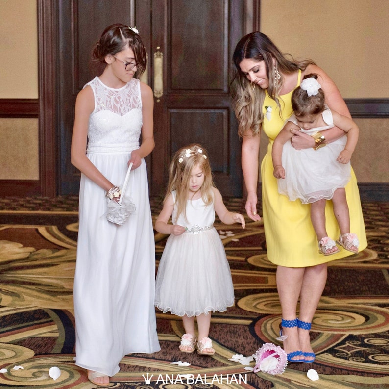 Belt and Headband Set Flower Girl Sash Satin Sash 1.5 Etsy