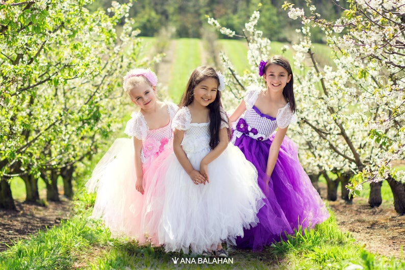 First Birthday Cake smash dress pink, white, purple, turquoise, Baby Tutu dress, Princess Fairy peagant Dress, Flower girl dress image 2