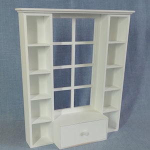 1:6 scale Shelves with window  for 12 inch doll