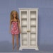 Bookcase with glass doors for 12 inch doll 1:6 scale/ Glass-door cabinet / Doll House Furniture  
