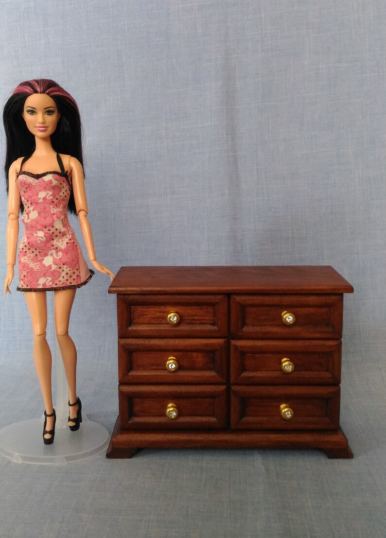 1/6 scale Miniature Dollhouse Dresser / Chest of drawers for Etsy