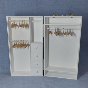 Clothes Trunk  for 12 inch doll 1/6 scale Wardrobe