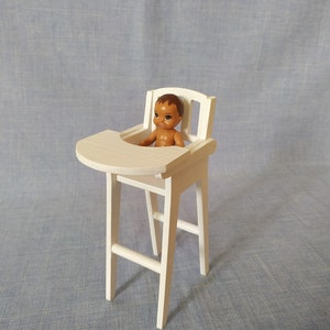 1:6 scale Wooden Doll High Chair 12