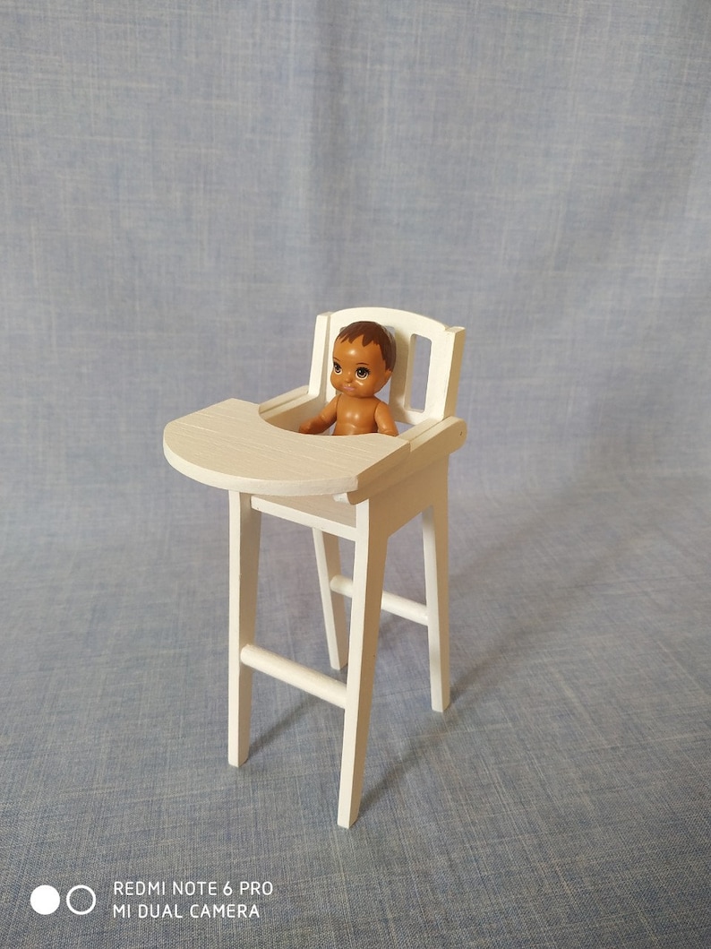 Wooden Doll High Chair 16 scale / Barbie doll furniture Etsy