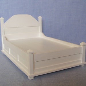 1:6 scale Double Bed for 12 inch doll modern furniture image 2