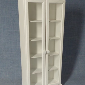 Bookcase with glass doors for 12 inch doll 1:6 scale/ Glass-door cabinet / Doll House Furniture