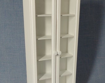 Bookcase with glass doors for 12 inch doll 1:6 scale/ Glass-door cabinet / Doll House Furniture