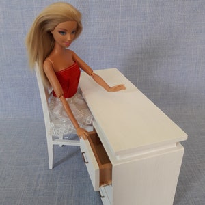 1:6 scale Desk and chair for 12 inch doll / dollhouse furniture image 5