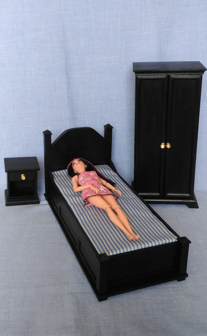 Single Bed for 12 inch doll dolls/ 16 scale bed/ white modern Etsy