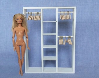 Wardrobe SECTION 1 for 12 inch doll 1/6 scale / doll house furniture