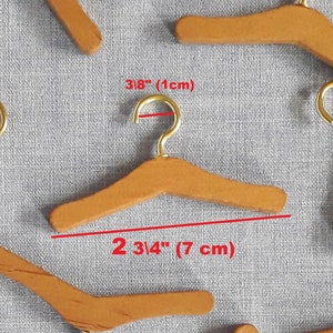 Set of Hangers Handmade wood Miniature for 12 Inch doll clothes/ 1:6 scale image 3