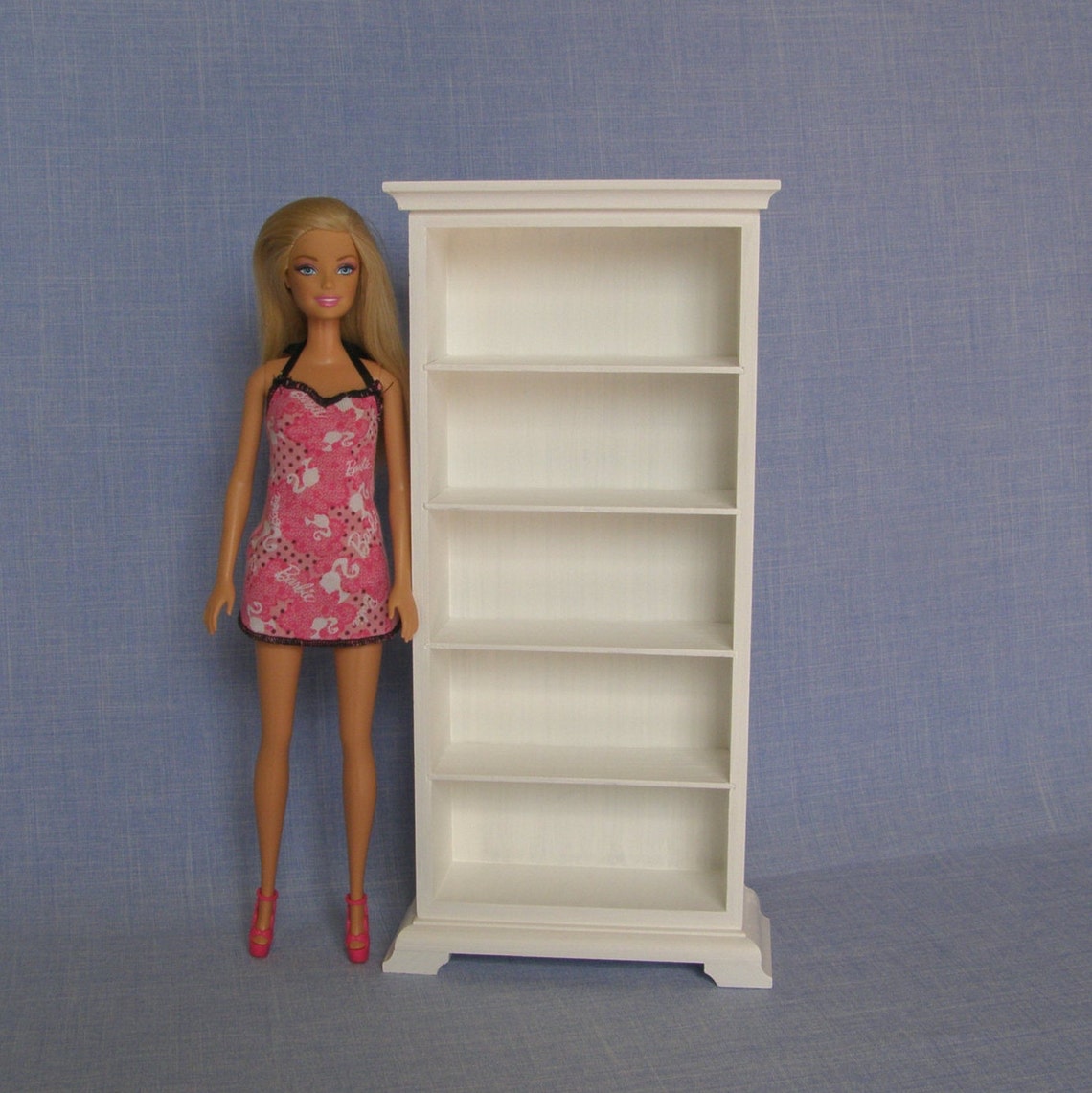 16 scale White Bookcase for 12 inch doll / Barbie Doll Etsy