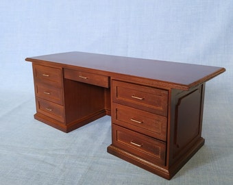 Executive Office Desk for 12 inch doll / dollhouse furniture/ 1:6 scale