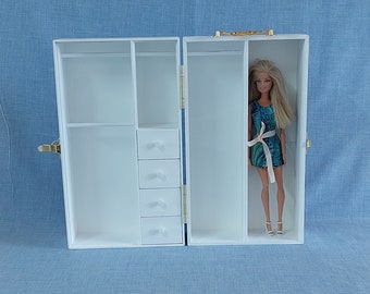 Clothes Trunk for 12 inch doll 1/6 scale Wardrobe