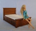 1:6 scale Double Bed for 12 inch doll modern miniature size furniture 
