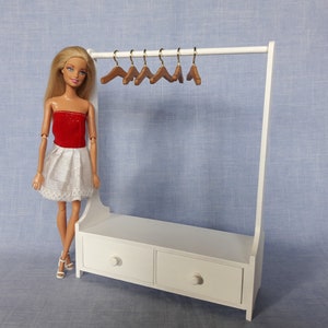 1:6 scale Doll Clothes Rack for 12 Inch doll  Handmade miniature