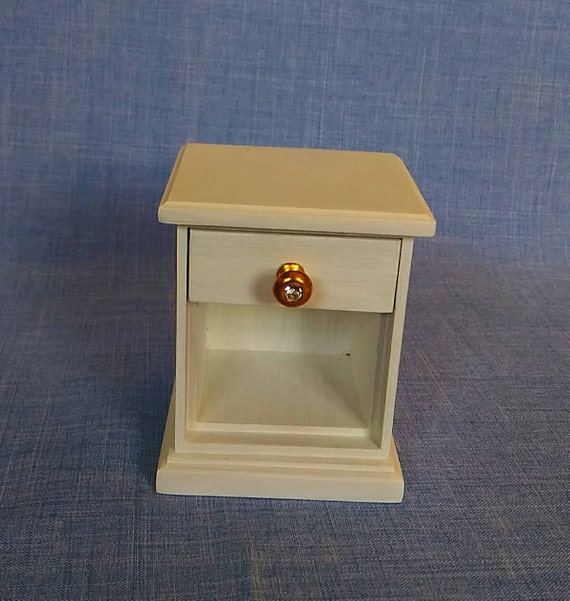 Nightstand For 12 Inch Dolls 1 6 Scale Bedroom Wood Night Etsy
