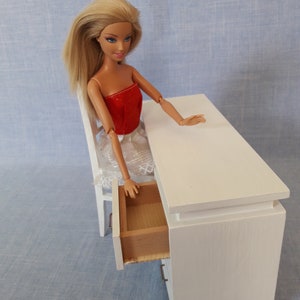 1:6 scale Desk and chair for 12 inch doll / dollhouse furniture image 6