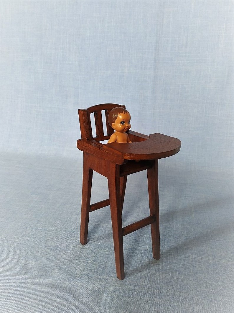 Wooden Doll High Chair 16 scale / Barbie doll furniture Etsy