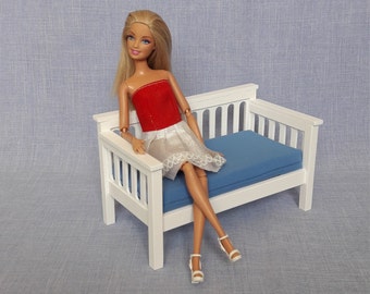 Wooden frame sofa 1:6 scale for 12 inch doll