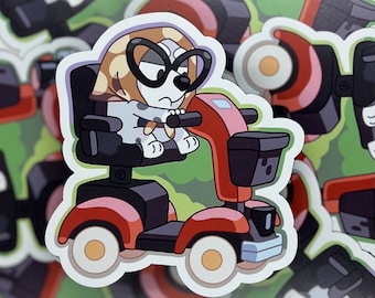 Grouchy Australian Puppy Sticker