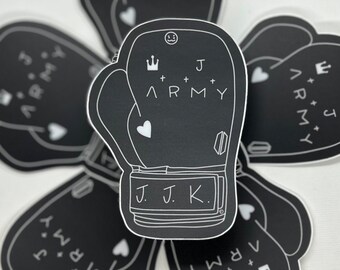 BTS Jungkook Boxing Glove Tattoo Sticker