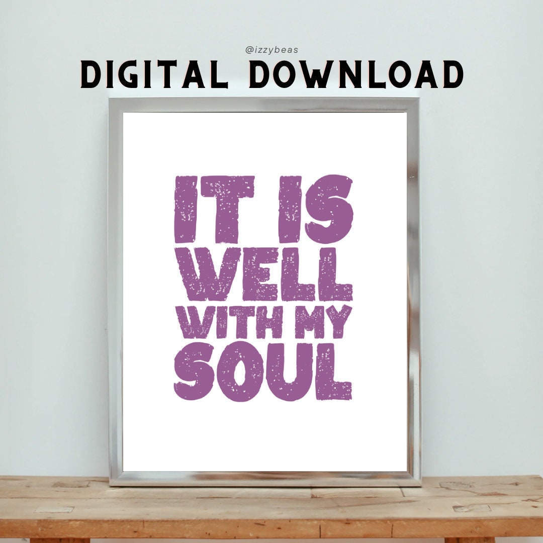 It is Well DIGITAL DOWNLOAD - Etsy