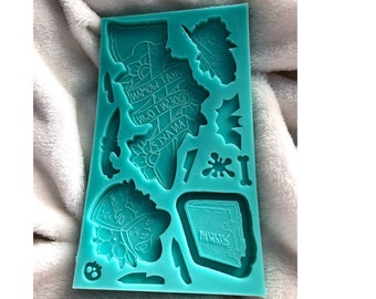 Vampire Slayer Palette Silicone Mold, Resin Wall Hanging, Keychain Mold