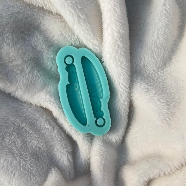 Stampo in silicone per orecchini a coltello: gioielli in resina epossidica, portachiavi