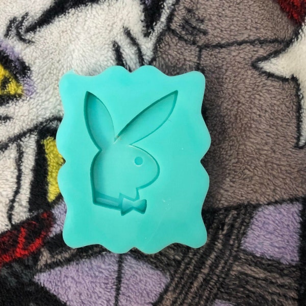 Bunny Head Silicone Mold Epoxy Resin Molds Keychain Badge Reel 90s Aesthetic Resin Molds Cute Silicone Molds for Resin Craft Supplies