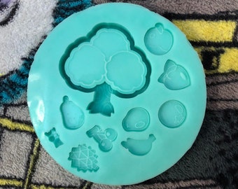 AC Fruit Tree Silicone Shaker Mold For Epoxy Resin Keychains Shakers  Resin Molds Supplies Kawaii Resin Crafting Casting Gifts