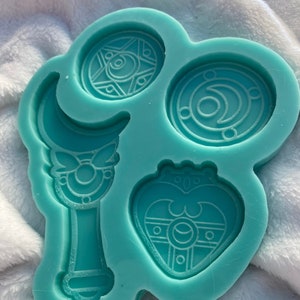 Magical Girl Silicone Mold, Epoxy Resin Molds, Keychains Resin Mold, Resin Mold Phone Grips, Anime Resin Molds, Kawaii Resin Molds