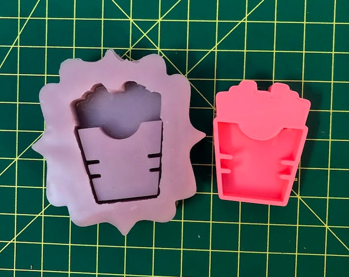 French Fries Shaker Silicone Mold Resin Crafting Casting Charm Deco Keychain Cute Kawaii Food Molds Epoxy Resin