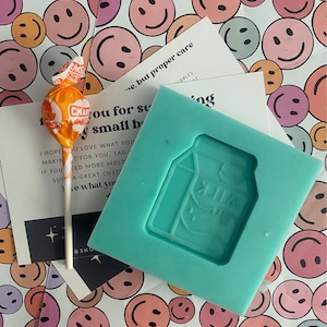 Caixa de leite plana gravada molde de silicone para moldes de resina epóxi artesanato fundição encantos chaveiros comida kawaii bonito resina anime ideias para presentes