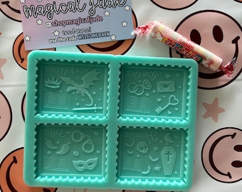 Book Genre Stamps Resin Mold: Epoxy Resin Keychain, Badge Reels Molds