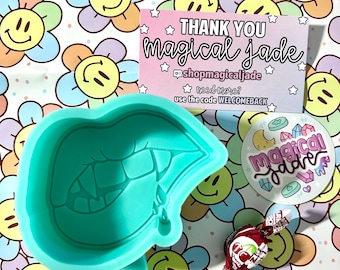 Vampire Lips Silicone Freshie Mold: Halloween Car Freshener, Aroma Beads Molds