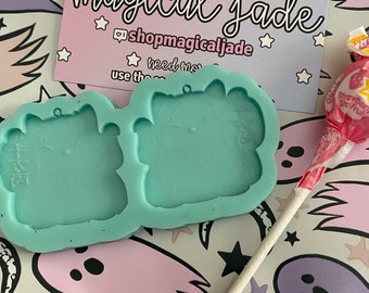 Lucky Cat Earring Silicone Mold: Maneki Neko Resin Jewelry