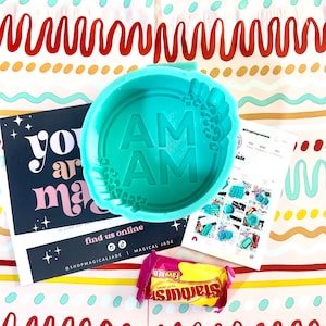 Mama Leopard Print Round Silicone Mold: Car Freshie Craft Supply