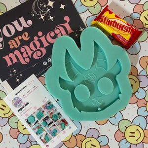 Baphomet SD Keychain Resin Mold, Silicone Mold for Epoxy Resin, Keychain Resin Molds, Molds for Resin, Resin Molds Self Defense Mold, Goat
