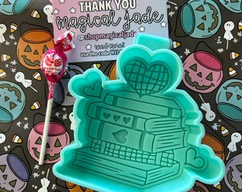 Stack of Books Silicone Mold: Car Freshie, Aroma Bead Molds, Soap Bar Supplies