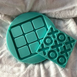 5&quot; Tic Tac Toe spel hars mal, siliconen mal, epoxyhars mallen, mallen voor hars, hars woondecoratie mallen, hars mal cadeau-idee, schattige hars