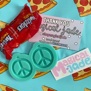 Peace Sign Earrings Resin Mold, Silicone Molds for Epoxy Resin,  Resin Crafting Casting, Hippie Resin Molds, Resin Jewelry Earring Molds Art