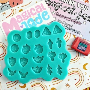 Hero Video Game Stud Earring Resin Mold, Silicone Molds for Epoxy Resin, LOZ Shaker Bits Mold, Shaker Pieces Silicone Mold, Cute Resin Molds