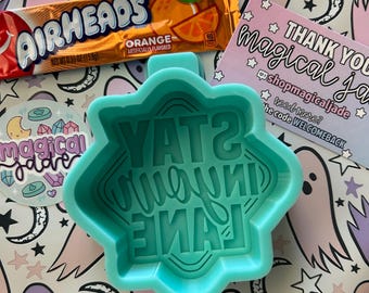 Stay Lane Sign Freshie Mold: Car Air Freshener Silicone Mold