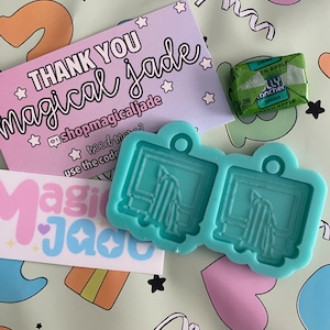 Horror Movie TV Earring Resin Mold, Silicone Mold for Epoxy Resin, Resin Earring Molds, Molds for Resin Jewelry, Resin Charm Molds Halloween