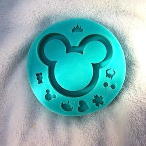 3&quot; Mouse Resin Mold, Silicone Mold for Epoxy Resin, Resin Keychain Molds, Cute Resin Molds, Resin Shaker Molds, Mouse Ear Head Mold Resin